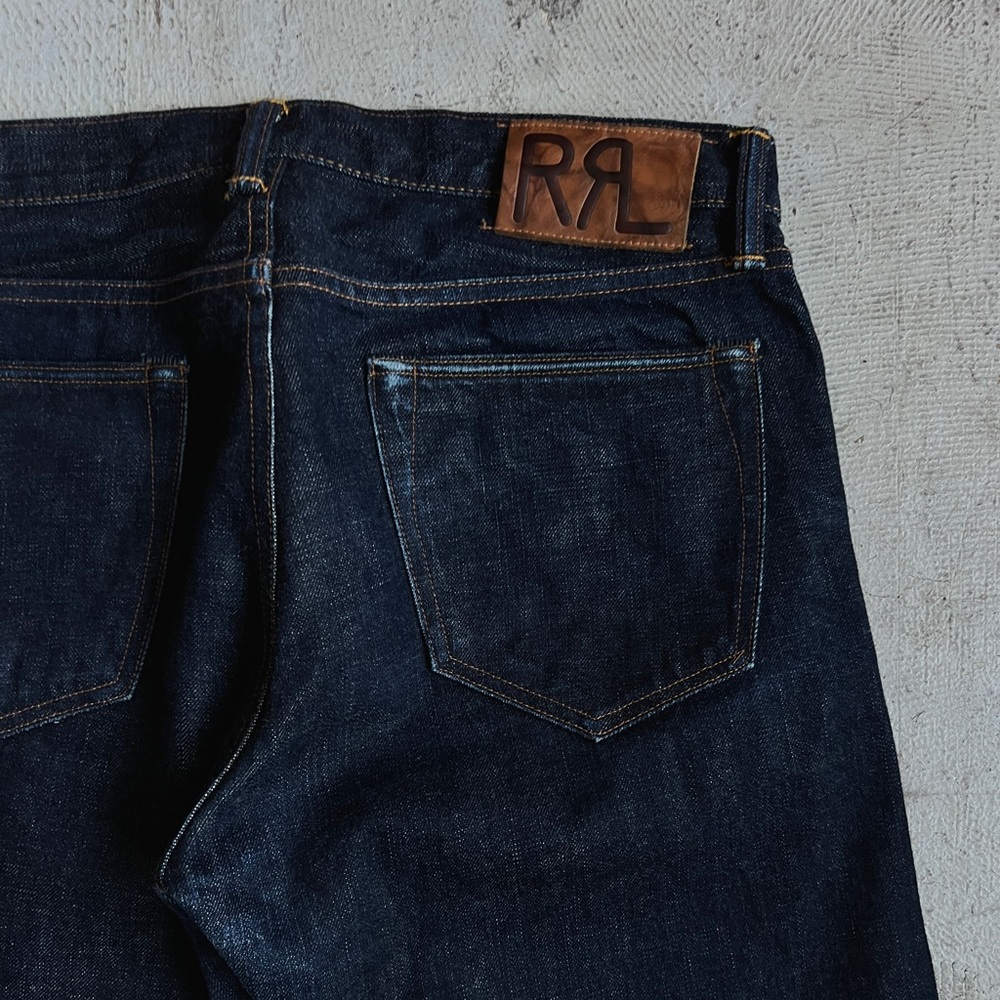 RRL Ralph Lauren Double RL Japanese Woven Selvedge Denim Jeans Slim Fit 32 x 32